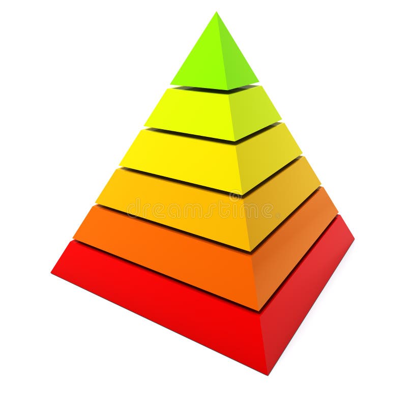 Color pyramid diagram stock illustration. Illustration of growth - 26979777