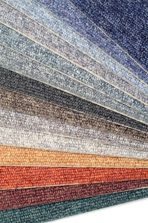 Color range of carpet samples