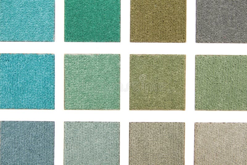 Color range of carpet samples