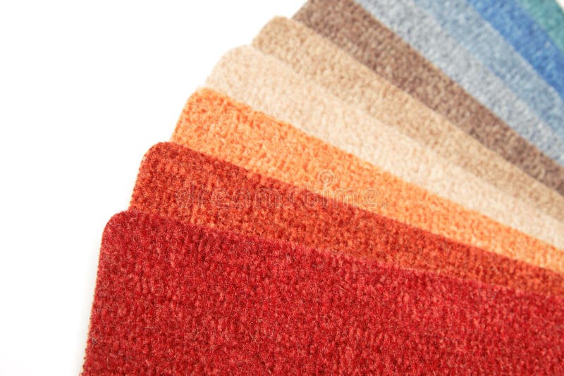 Color range of carpet samples