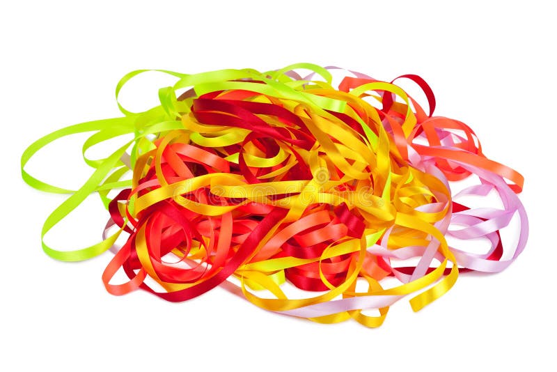 Color ribbons background isolated royalty free stock photo
