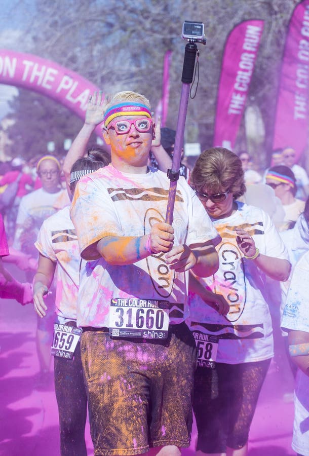 Color Run Las Vegas editorial photography. Image of action 51017907