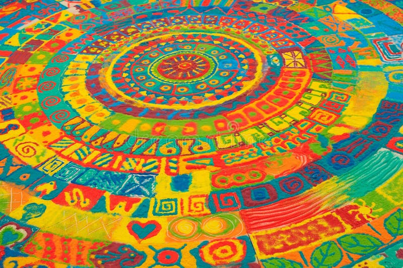 Color sand mandala stock image. Image of decoration, element 24742823