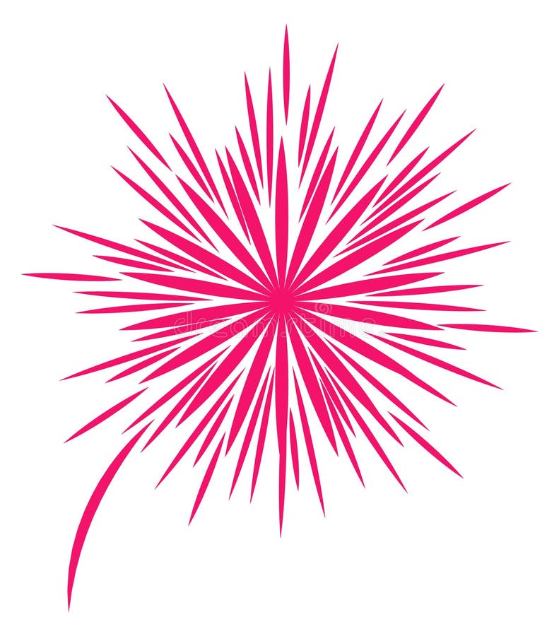 Color show firework icon. Holiday celebration symbol royalty free illustration
