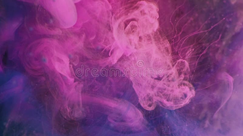 Color smoke ink water pink blue paint splash cloud