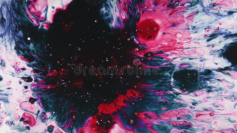 Color splatter background blue red paint splash