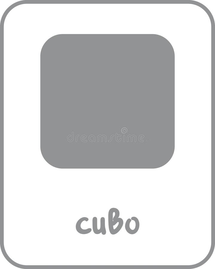 Gray Color Flashcard for Kids in Bulgarian vector illustration