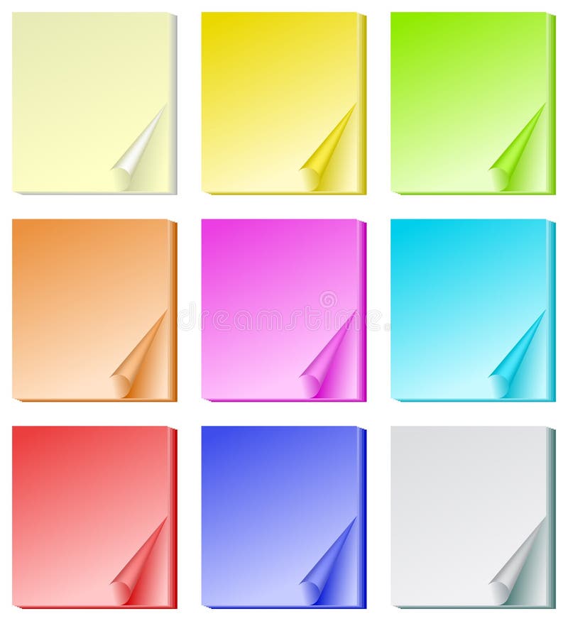 Color stationery paper stock vector. Illustration of space 15929652