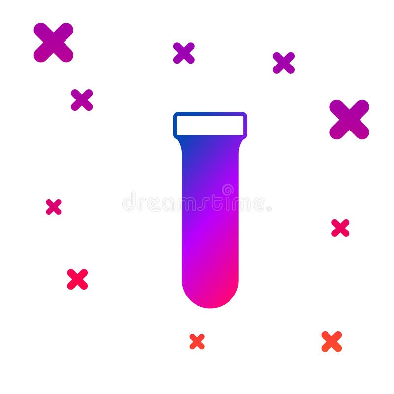 Color Test tube and flask chemical laboratory test icon isolated on white background. Laboratory glassware sign stock photo