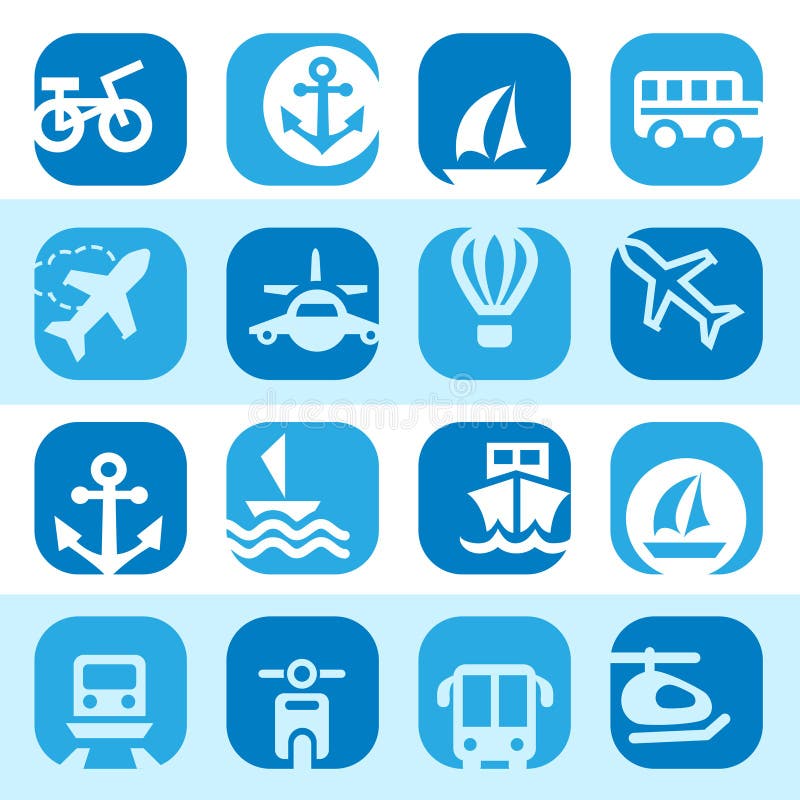 Sea port icons set stock vector. Illustration of ocean - 44813123