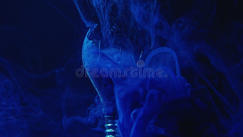 Blue steam, vapor on a black background,, Stock Video