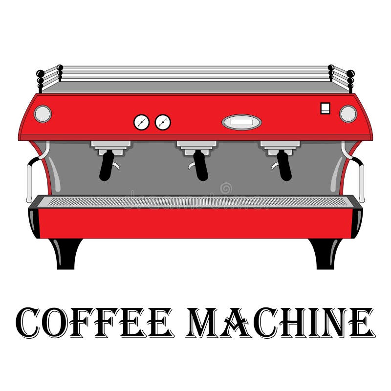 Color vector illustration of the coffee machine. royalty free illustration