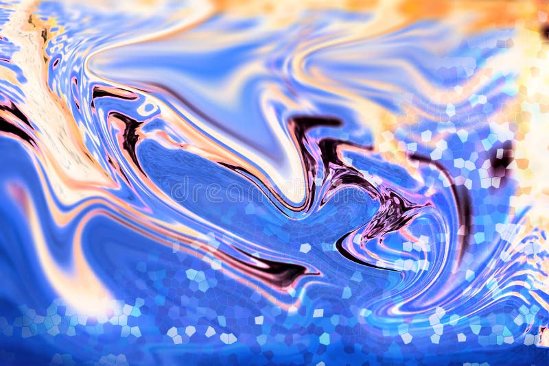 Color vibrante en la composición del movimiento Abstracto, remolinando, fondo azul, amarillo, púrpura Ilustraciones únicas para e fotografía de archivo libre de regalías Color vibrante en la composición del movimiento Abstracto, remolinando, fondo azul, amarillo, púrpura Ilustraciones únicas para e fotografía de archivo libre de regalías