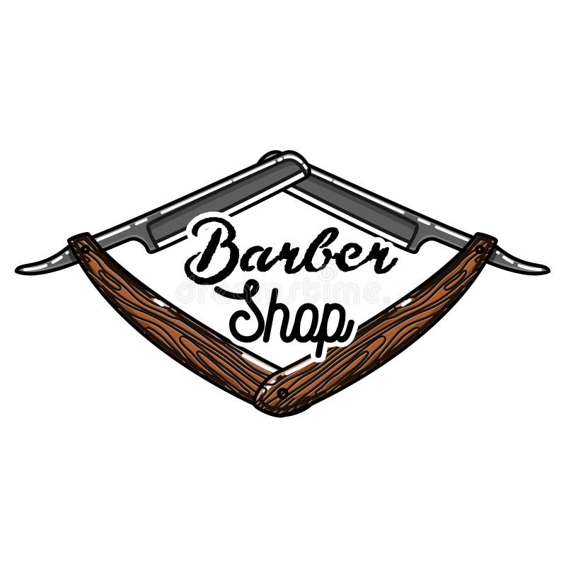 Color vintage barber shop emblem vector illustration Color vintage barber shop emblem vector illustration