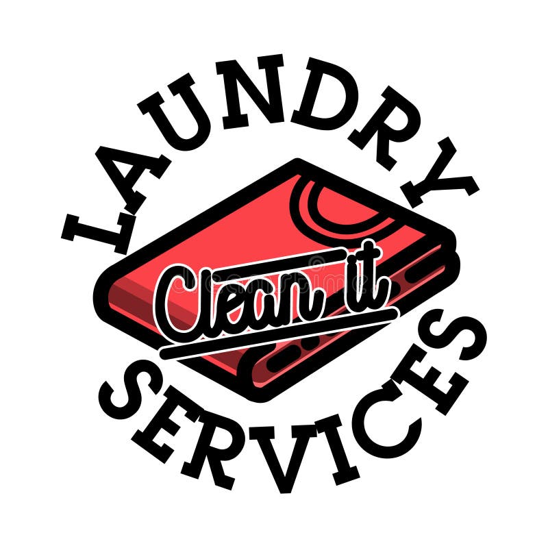 Color Vintage Laundry Services Emblem Stock Vector - Illustration of ...