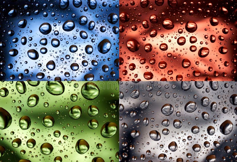 Color water droplets