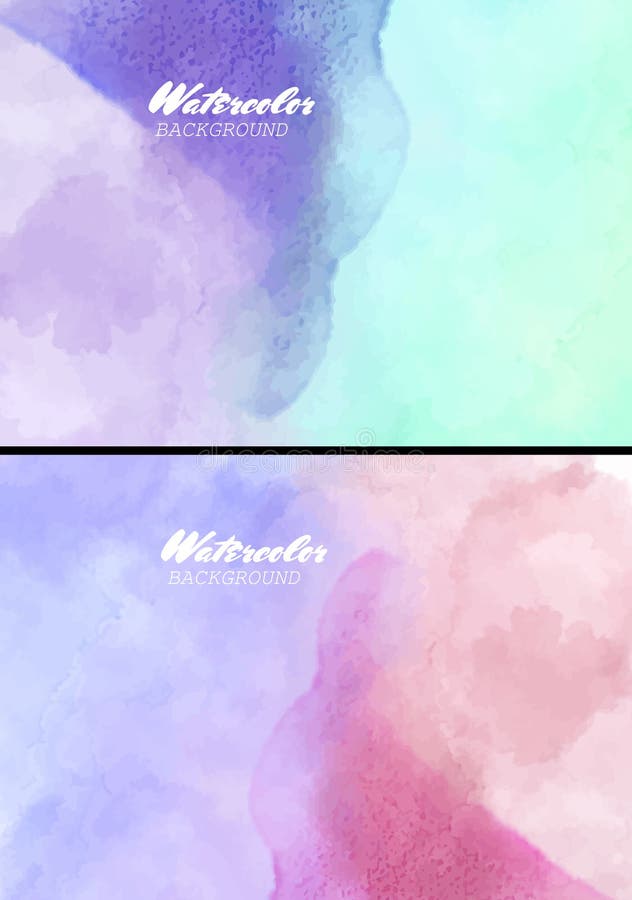 Color watercolor background set. abstract watercolour vector vector illustration