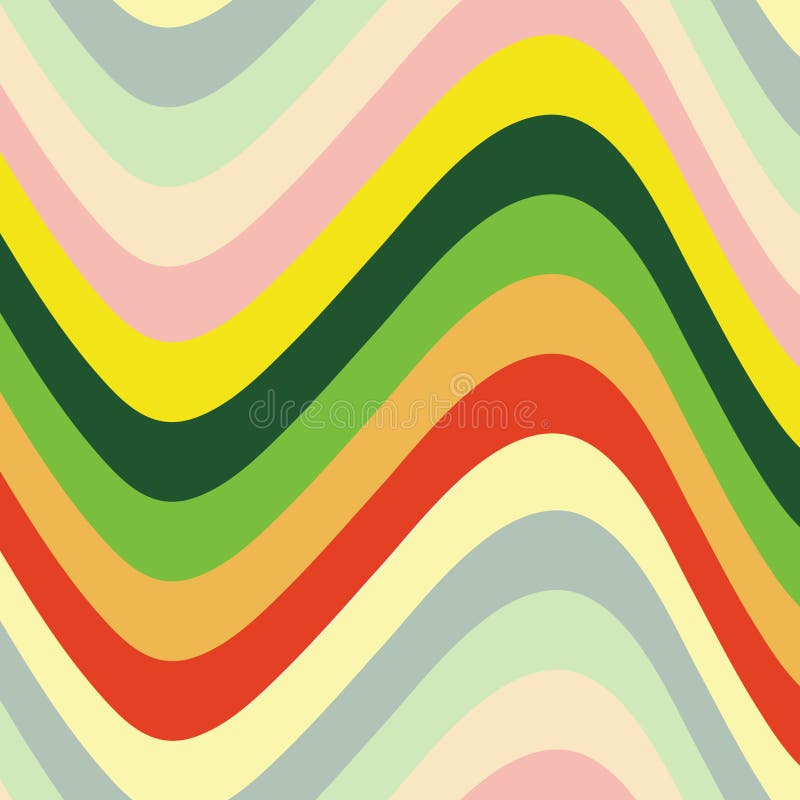 Color waves vector illustration