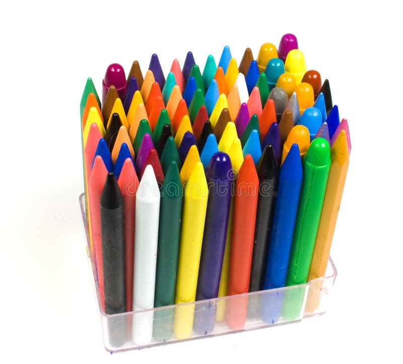 Color wax and oil pencils stock image. Image of material - 8641377