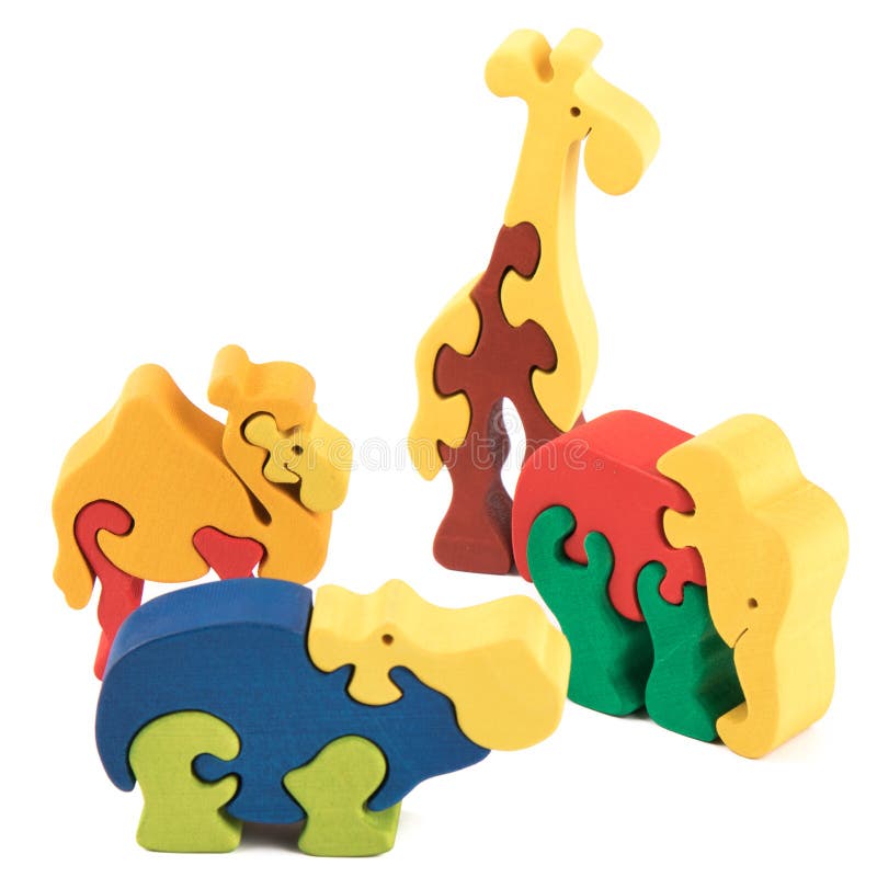 Color wooden animal toys