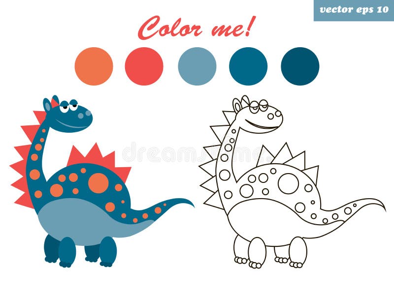 Livro Para Colorir Do Dinossauro Ilustração do Vetor - Ilustração de livro,  predador: 112337208