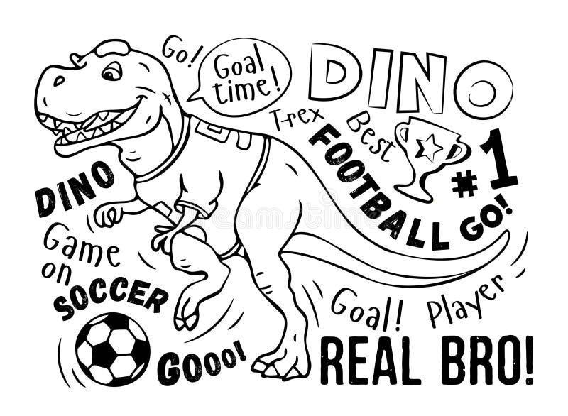 dinossauro fofo. ilustração vetorial doodle. dinossauro em fundo