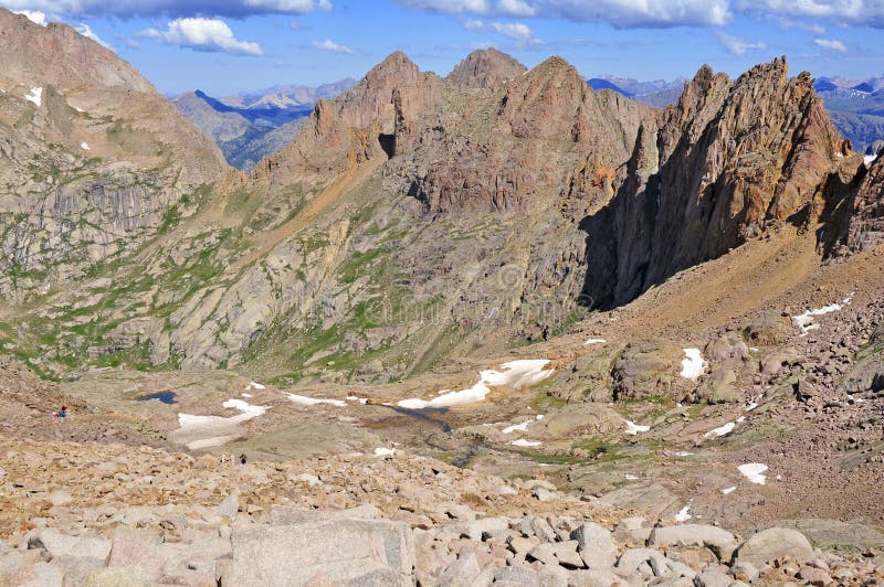 Colorado 14er, Berg Eolus, San Juan Range, Rocky Mountains in Colorado lizenzfreie stockfotografie Colorado 14er, Berg Eolus, San Juan Range, Rocky Mountains in Colorado lizenzfreie stockfotografie