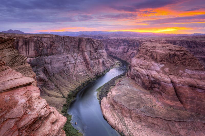 Colorado River, Horseshoe Bend at Sunset