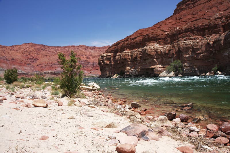Colorado River in Marble Canyon, Arizona stock photography