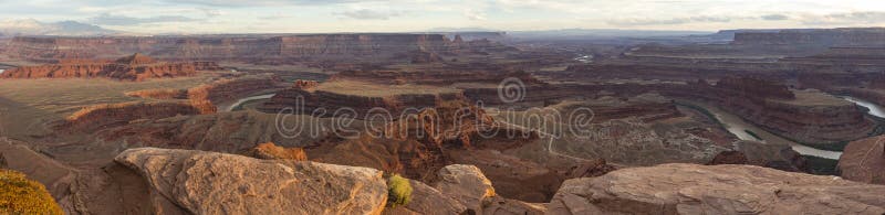 Colorado River Panorama from Dead Horse Point stock photo