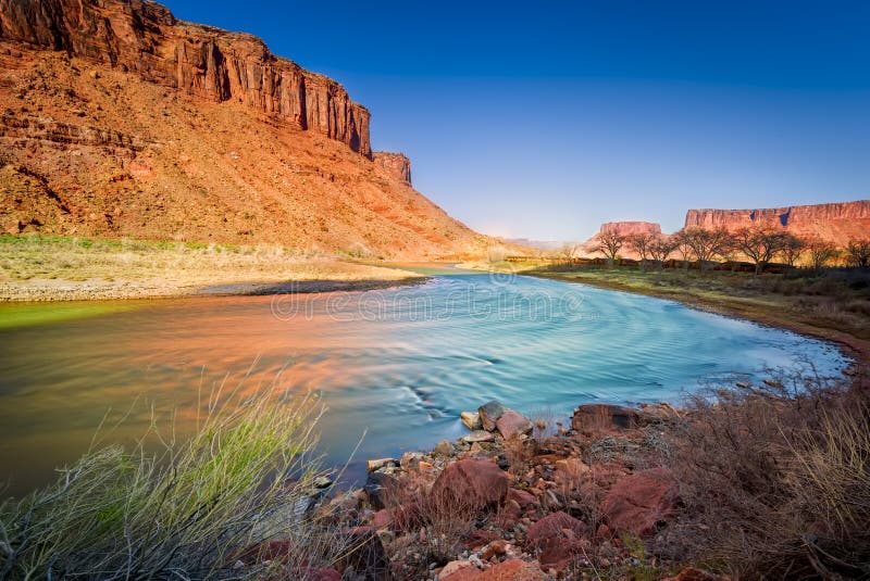Colorado River in Utah royalty free stock photos