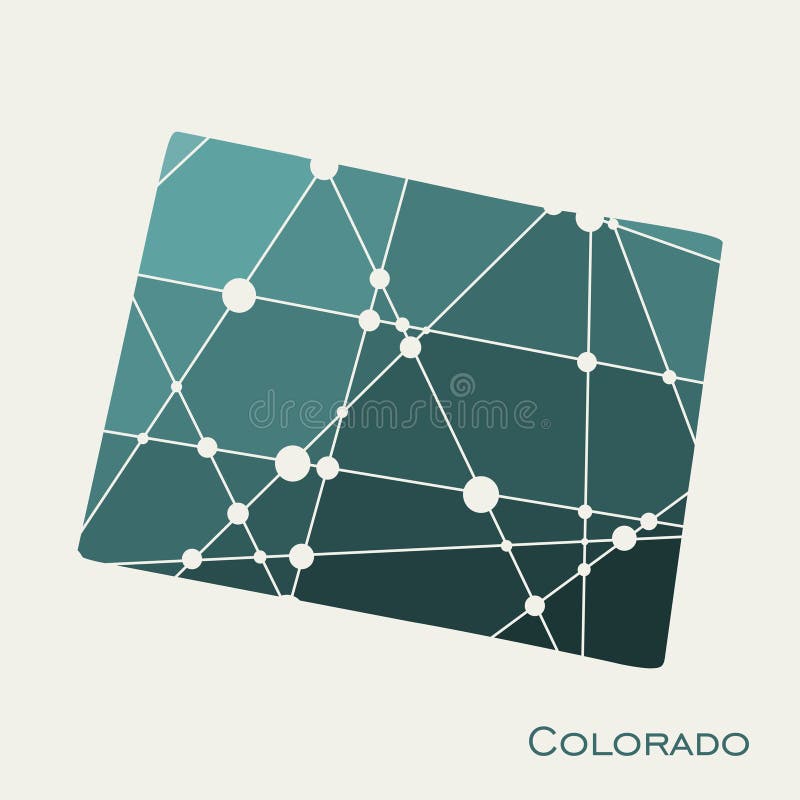 Colorado state map stock illustration. Illustration of politic 53575048