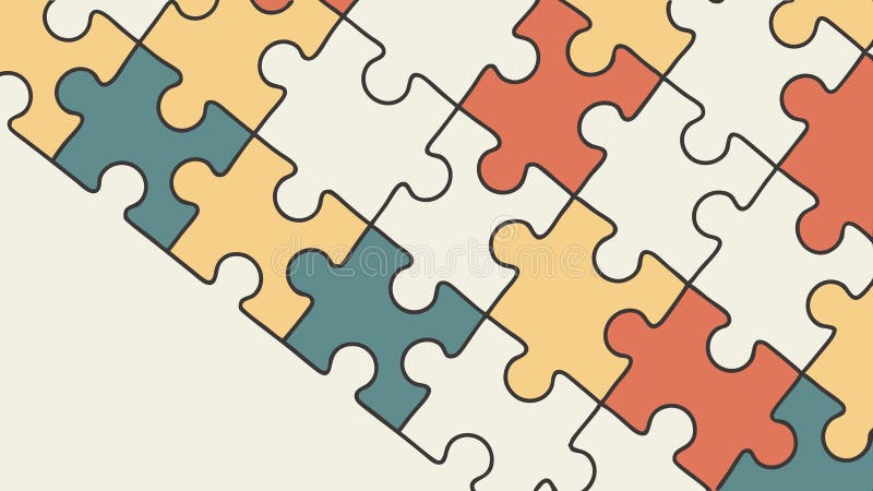 Colorat Jigsaw Puzzle Pieces Probleme Rezolvarea Teamwork vector design Generativ AI stock illustration