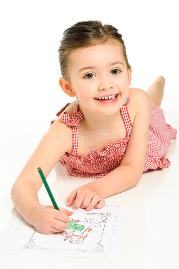 Coloration de jeune fille image stock Coloration de jeune fille image stock