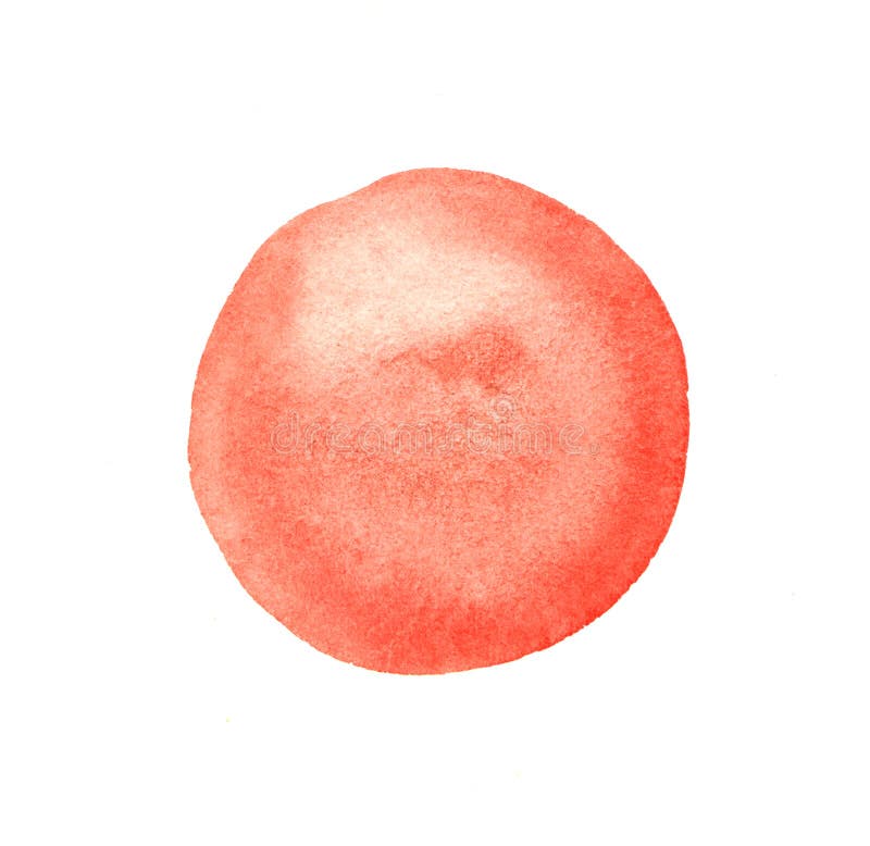 Coloration en cercle abstraite de couleur rose isolée sur fond blanc. Aquarelle de la brosse sur le papier images stock Coloration en cercle abstraite de couleur rose isolée sur fond blanc. Aquarelle de la brosse sur le papier images stock