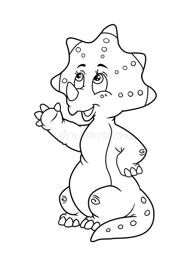 A coloração pagina o dinossauro ilustração do vetor A coloração pagina o dinossauro ilustração do vetor