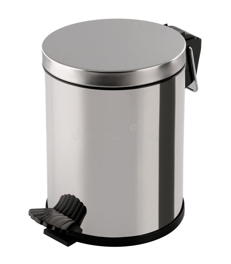 Colore metallico della pattumiera immagini stock libere da diritti Colore metallico della pattumiera immagini stock libere da diritti