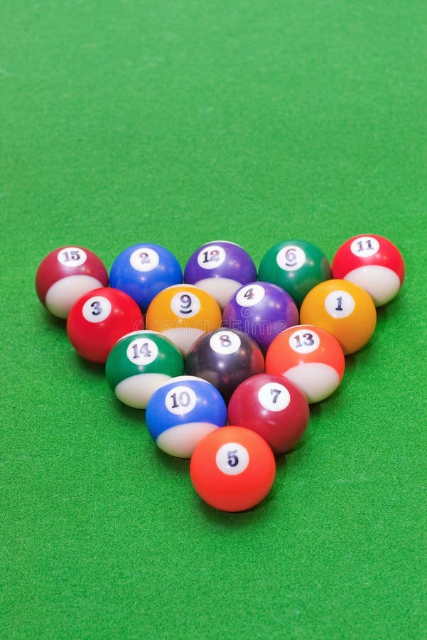 Colored American Pool Balls Stock Photo - Image of colorful, selective ...