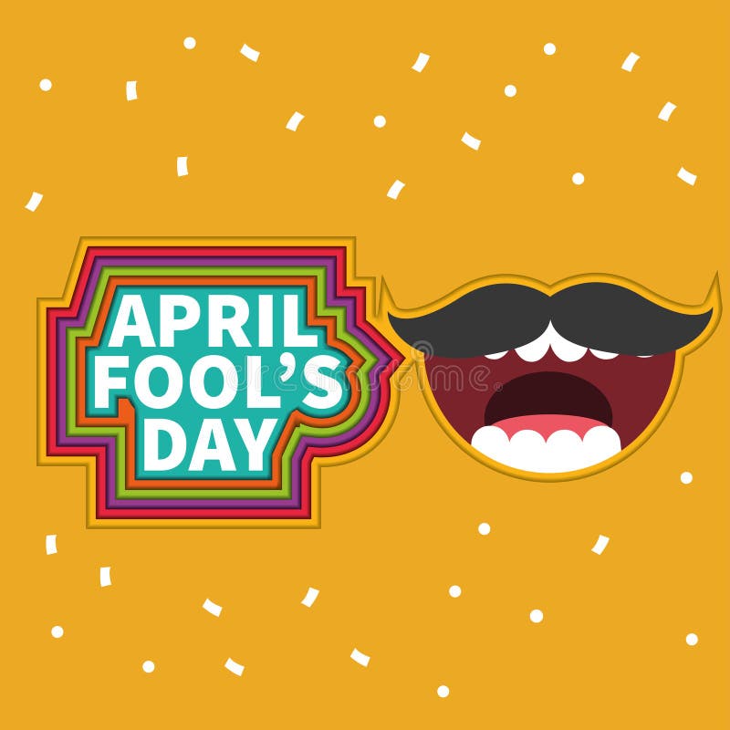 Colored april fool day template Vector vector illustration