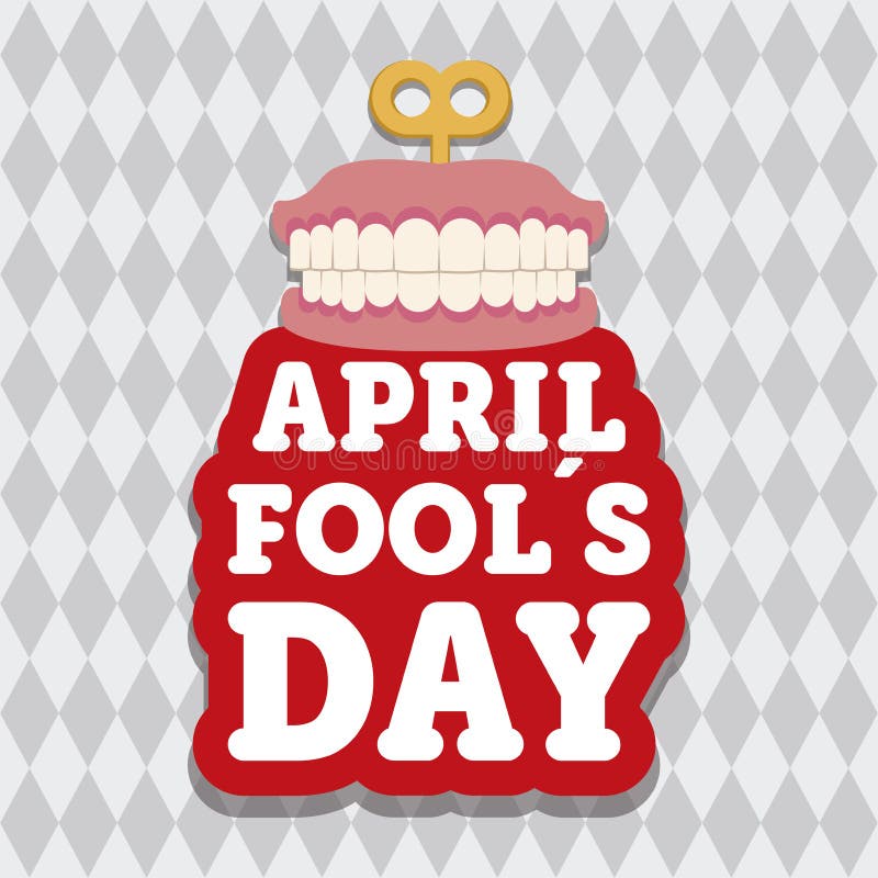 Colored april fools day poster Vector stock illustration