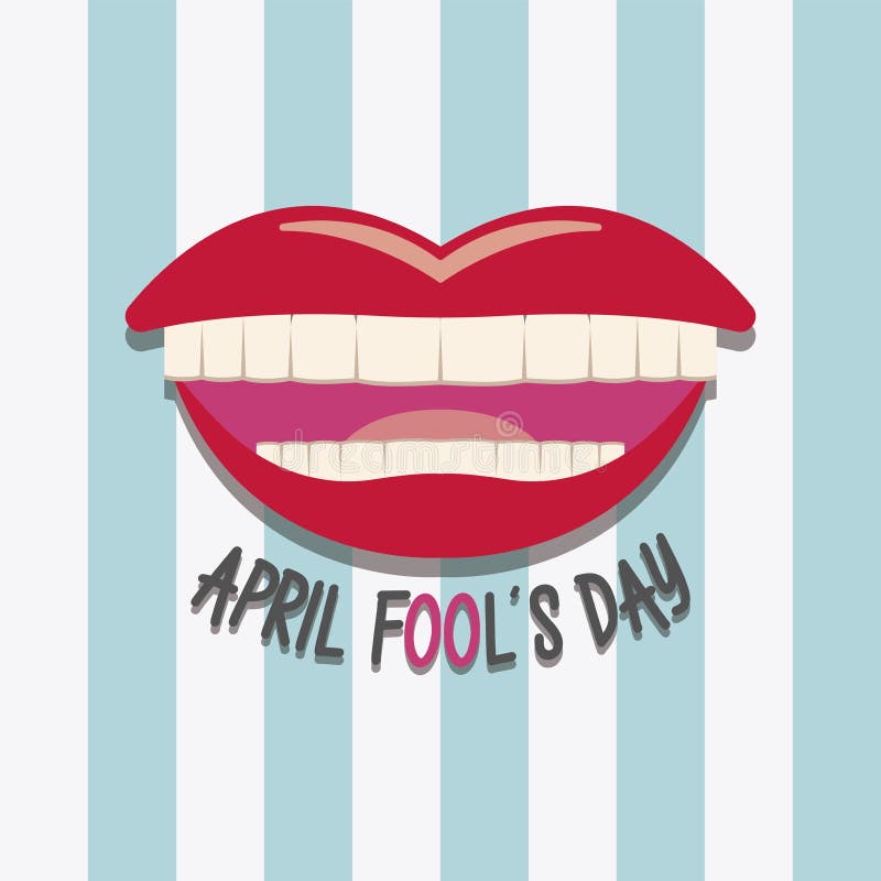 Colored april fools day poster Vector stock illustration
