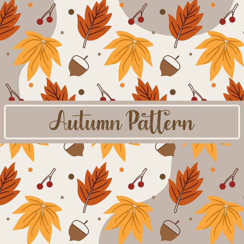 Colored autumn pattern background Vector royalty free illustration