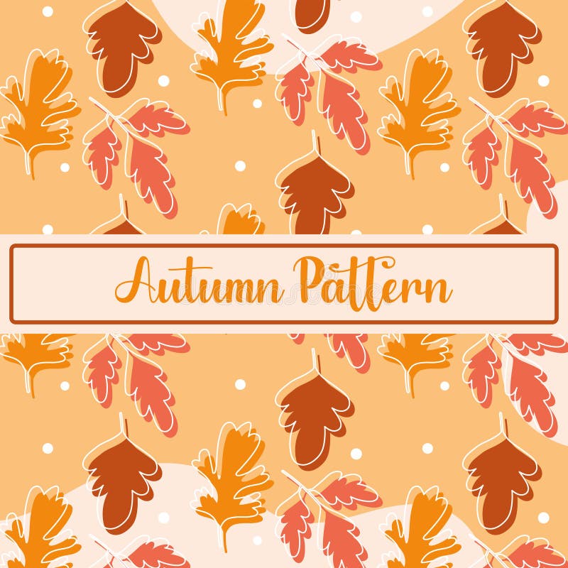 Colored autumn pattern background Vector vector illustration
