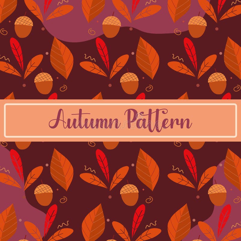 Colored autumn pattern background Vector vector illustration