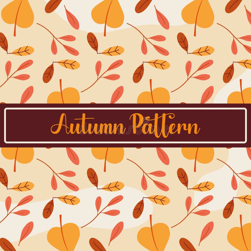 Colored autumn pattern background Vector stock illustration