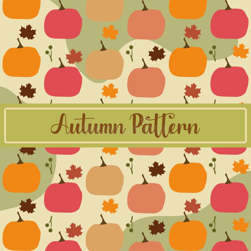 Colored autumn pattern background Vector stock illustration