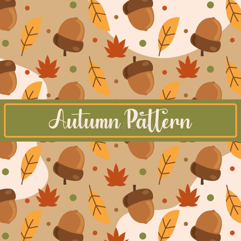 Colored autumn pattern background Vector stock illustration