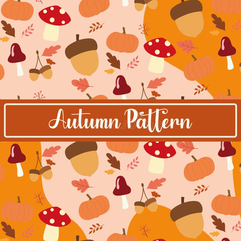 Colored autumn pattern background Vector vector illustration