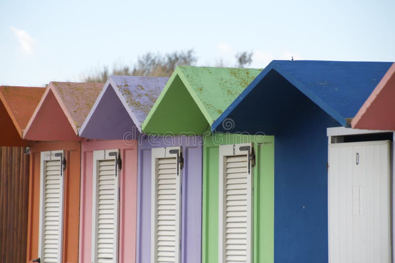 Beach Huts At West Mersea, Essex, England Stock Image Image of scenic