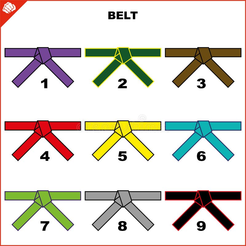 Karate Belts Stock Illustrations – 134 Karate Belts Stock Illustrations ...
